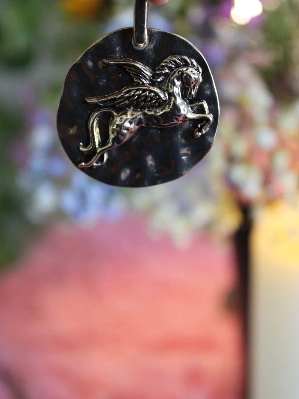 Free People Gold Pegasus Horse Statement Pendant NWT